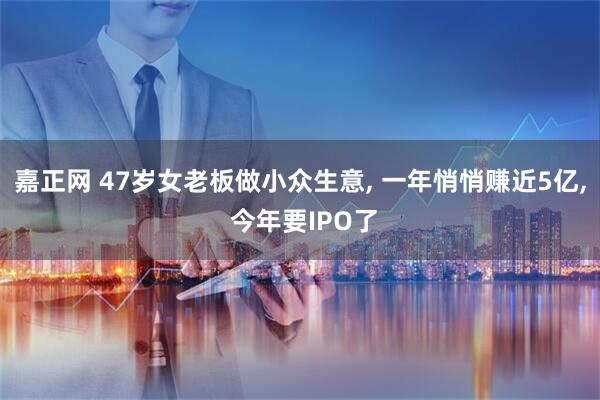 嘉正网 47岁女老板做小众生意, 一年悄悄赚近5亿, 今年要IPO了